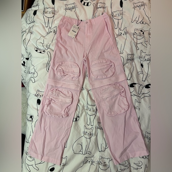 Zara Pink Convertible Cargo Pants Size 26 (US 2) - Picture 5 of 8